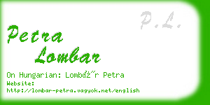 petra lombar business card